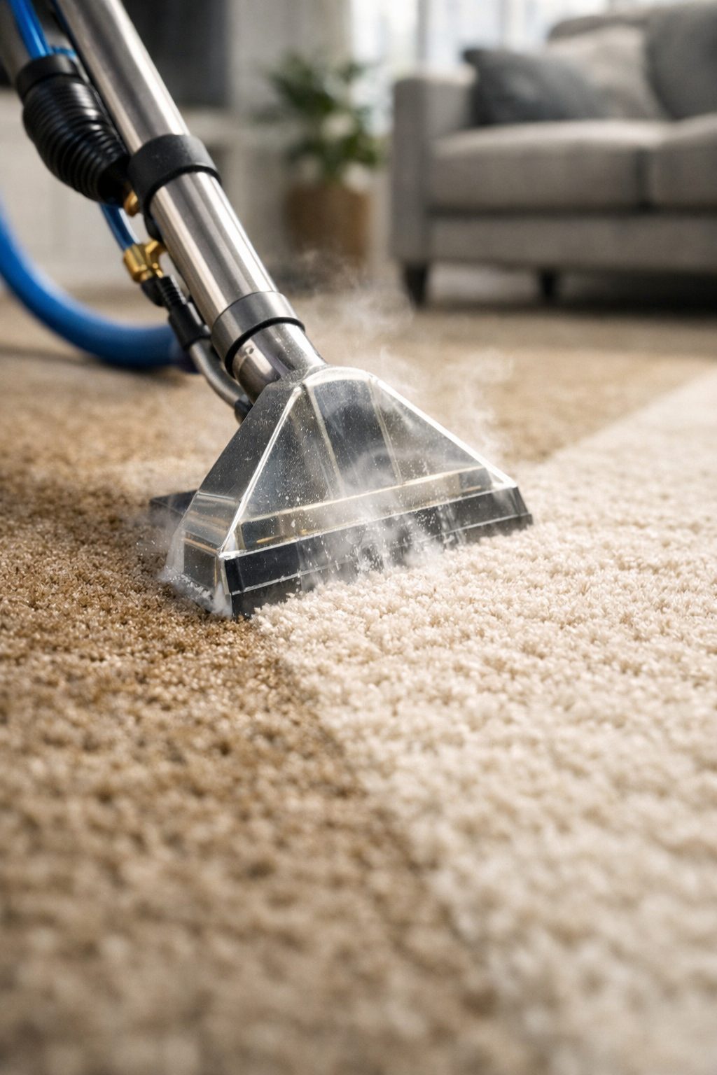 Professional steam extraction carpet cleaning before and after Wolverhampton